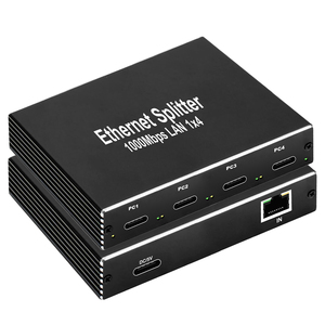 イーサネットスプリッター1 ~ 4高速LANスプリッター1000MbpsギガビットRJ45イーサネットスイッチUSB C電源ケーブル付き新技術 - Product Image 2