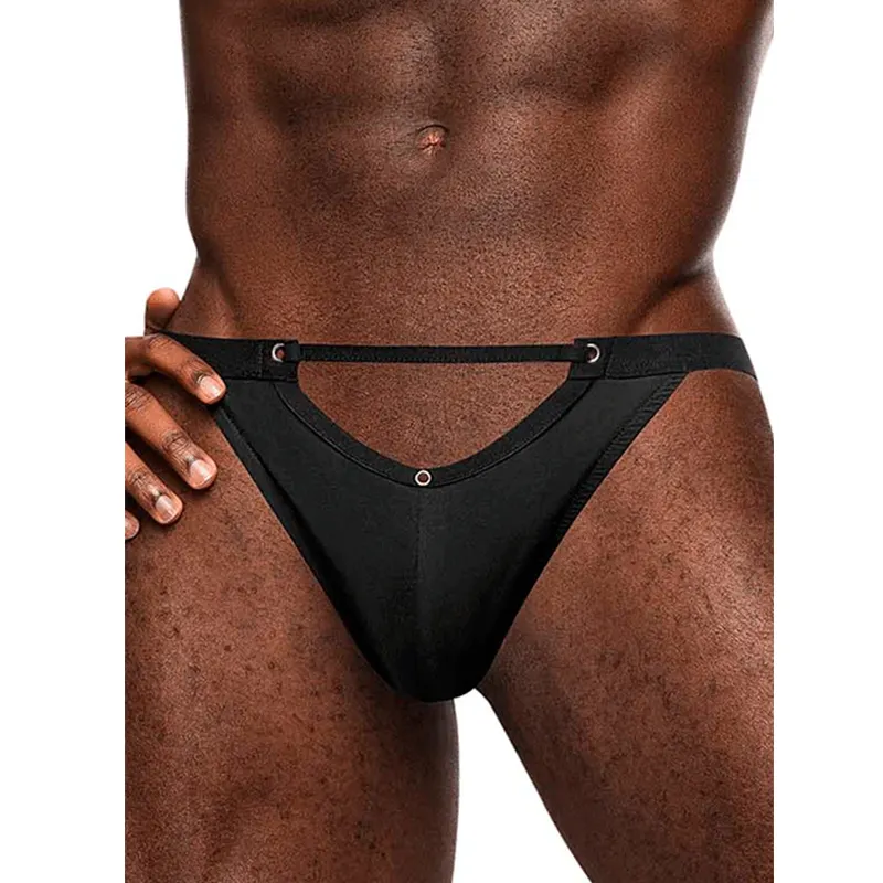 Calzoncillos de algodón puro para hombre, Tanga Sexy y cómodo, Bikini abierto de alta calidad, suspensorio Gay