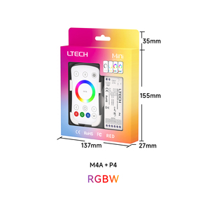 LTECH мини RF 2,4 г беспроводной светодиодный контроллер ослепляющий беспроводной светодиодный умный контроллер RGBW контроллер комплект контроллера