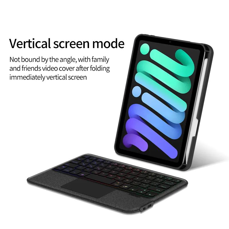 RUIDIAN neues Produkt beliebte Hintergrund beleuchtung für Apple iPad Mini 6 Tastatur hülle
