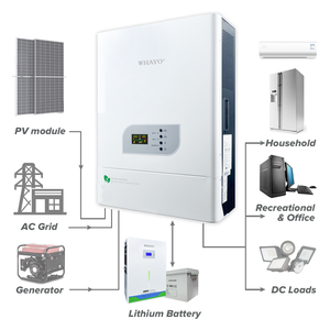 Whayo 6.3Kw 8Kw 10Kw 12Kwオフグリッド、MPPT充電コントローラー付き家庭用太陽光および風力エネルギーシステム用パワーインバーター - Product Image 6