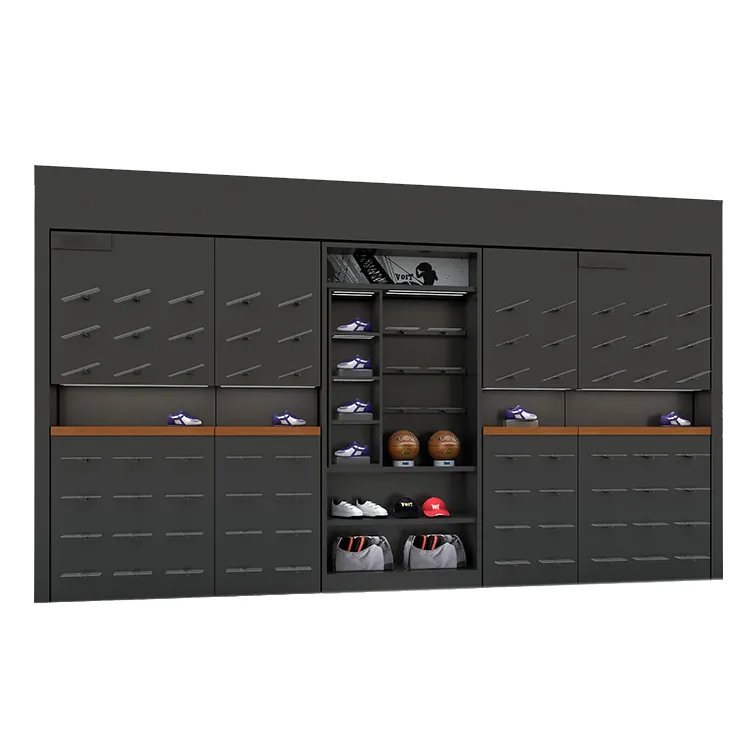 Cheap Commercial Metal Shoe Wall Shelf Footwear Display Rank Racks For Retail Stores