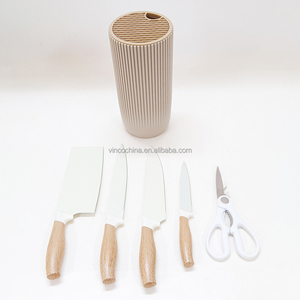 5 adet/6 adet/8 adet set yapışmaz Anti-pas paslanmaz çelik şef bıçak seti ile evrensel bıçak bloğu - Product Image 2