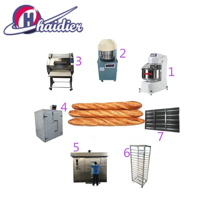 1000 pcs Baguette bread making machine bakery machine price for complete set