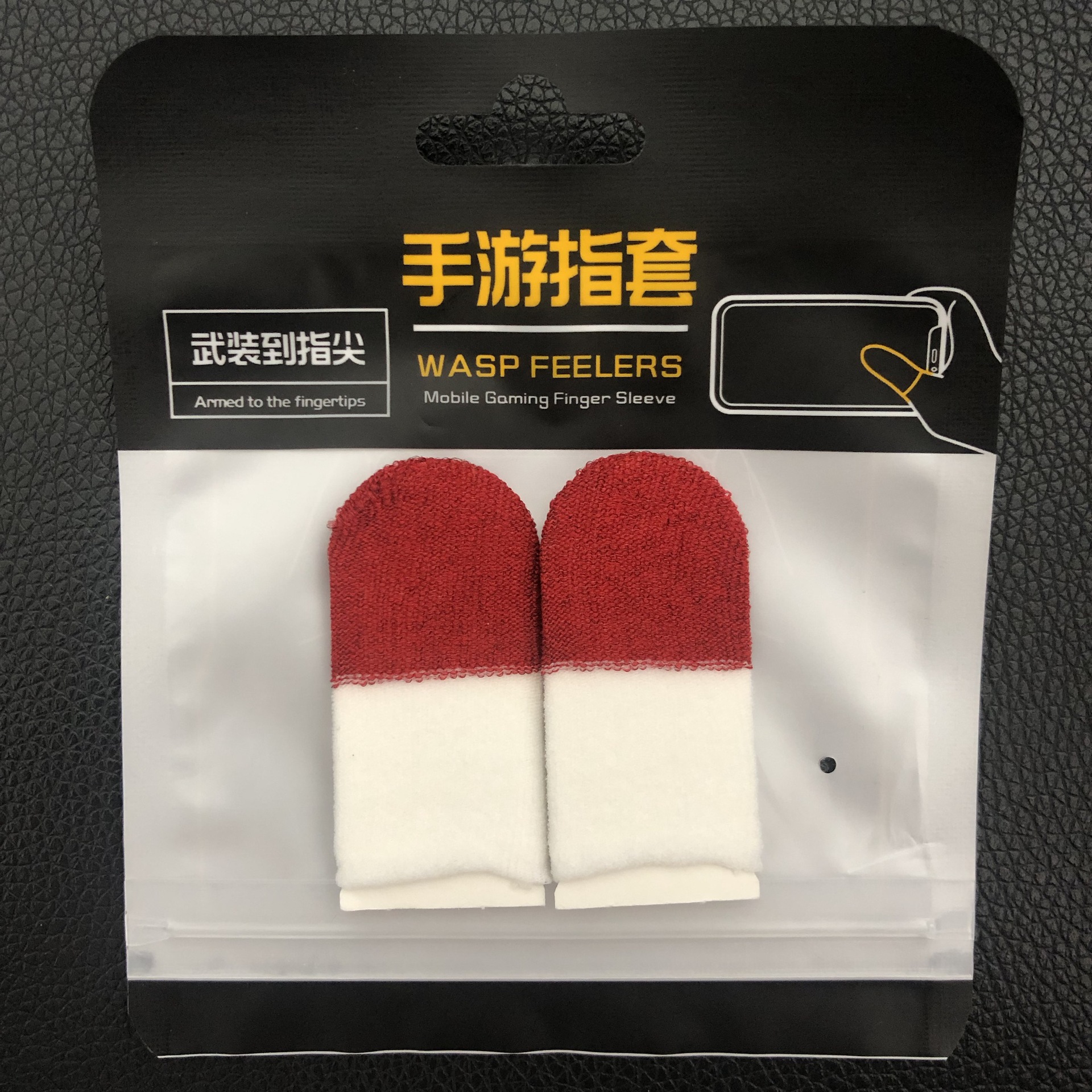 2pcs-Carbon Fiber-Red+White