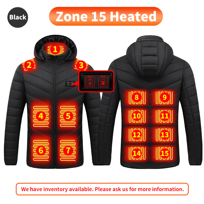 Black 15 zones Heated