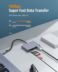 2025 Mobile Phone Accessories USB C Docking Station, 3 in 1 USB C HUB and Card Reader Combo with PD Charging Adapter - Product Image 6