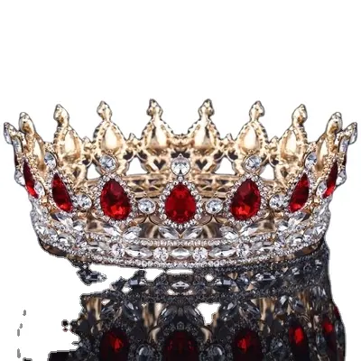 Tiara de noiva, tiara vintage barroca para mulheres baile casamento formatura tiaras e coroa