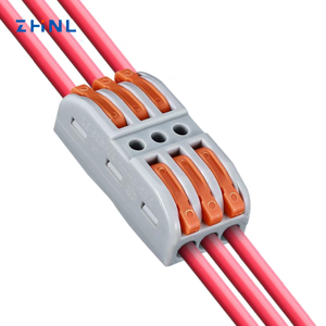 Push-in Terminal Block Fast Terminal PCT223 3 <strong>Input</strong> &amp;3 <strong>Output</strong> with 3 Test Hole Universal Compact Wire Cable <strong>Connectors</strong> - Product Image 1