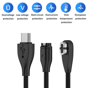 2 in 1 USB a 4-Pin 2-Pin manyetik Port veri kablosu tip c erkek hızlı şarj tel Shokz kulaklık Garmin için uygun izle - Product Image 4