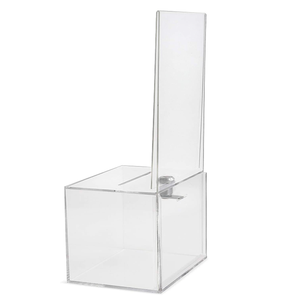 Kilit ve işaret tutucu ile bağış toplama için çoklu kullanım açık oylama ve çekiliş kutusu akrilik bağış kutusu - Product Image 1