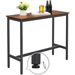 Greatway Study <strong>Computer</strong> <strong>Desk</strong> 47&quot; Home Office Writing Small <strong>Desk</strong>, Modern <strong>Simple</strong> Style PC Table, Black Metal Frame, Rustic Brown - Product Image 1
