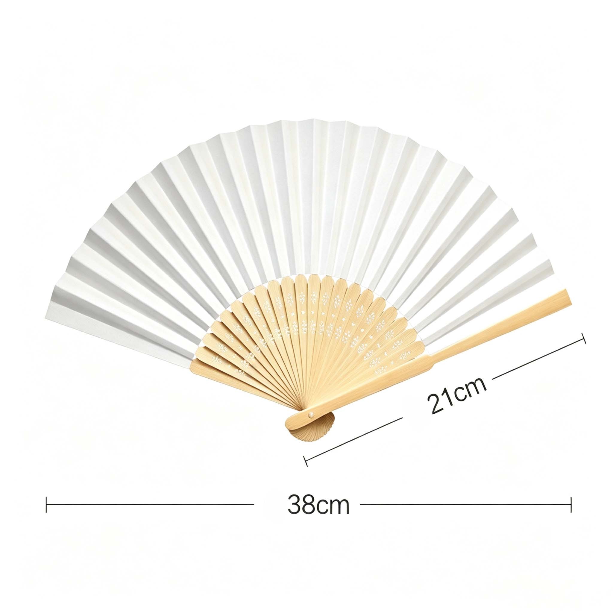 Abanico de papel blanco