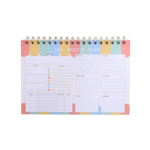 Venta caliente diario semanal planificador cuaderno PP espiral Bloc de notas Plan Personalizado Bloc de notas - Product Image 1