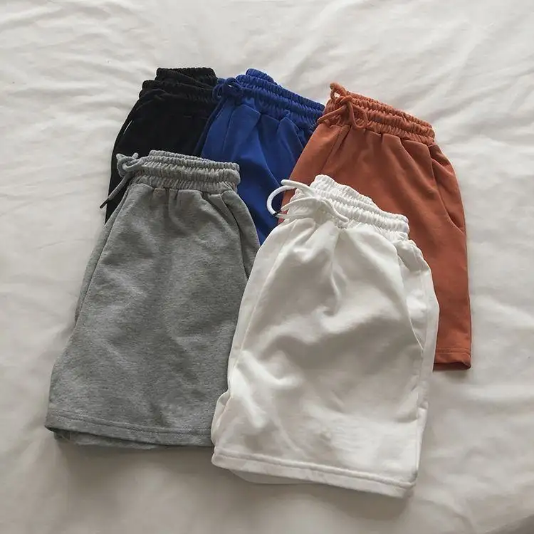 Shorts de algodão masculino com logotipo personalizado, shorts de algodão para corrida e fitness, shorts de algodão respiráveis