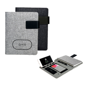 Personalized 16G USB Flash Drive 8000 MAh Wireless Charging Power Bank A5 Leather <strong>Notebook</strong> Custom Logo Built <strong>Folder</strong> Hardcover - Product Image 1