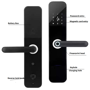 Dijital akıllı su geçirmez akıllı kilit parmak izi şifre kartı anahtarsız giriş için alüminyum ahşap çelik WiFi bağlantısı - Product Image 5