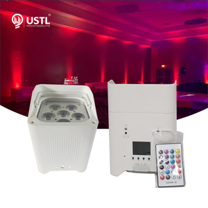 แบตเตอรี่ DJ Uplight ไร้สายควบคุม DMX 6*18W RGBWA UV 6in1 แบตเตอรี่ Uplight LED LIGHT PAR - Product Image 1