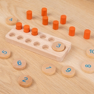 幼儿数学游戏1-10数字认知匹配木制计数板 - Product Image 2