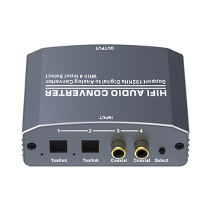 New Best Enough StockDigital to Analog Converter Toslink Coaxial <strong>Input</strong> to Analog <strong>RCA</strong> Stereo R/L <strong>Output</strong> Audio Adapter With 3.5mm Jack for - Product Image 5