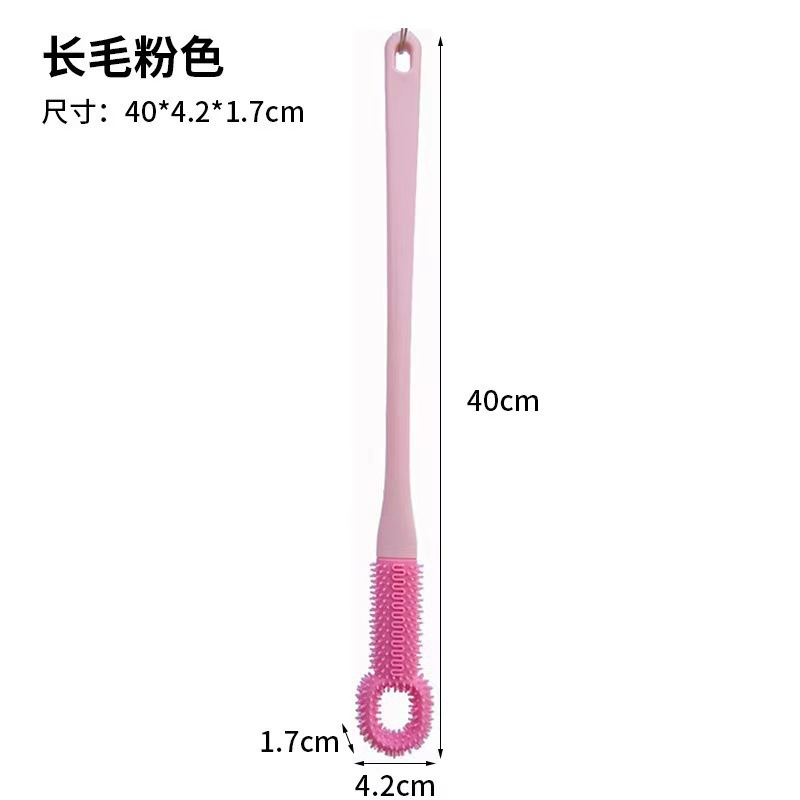 Pink Long-bristled Cleaning Brush