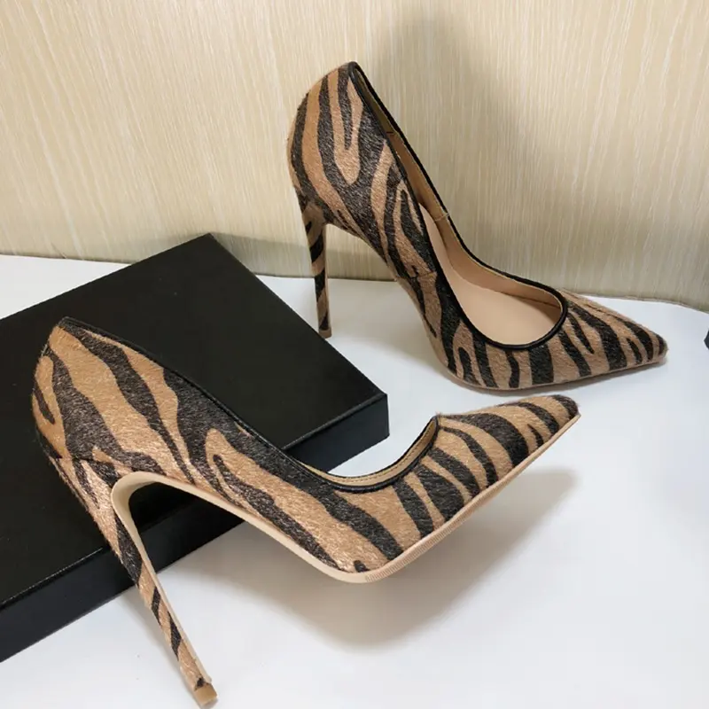 Elegante Sexy dama leopardo zapatos de tacón alto