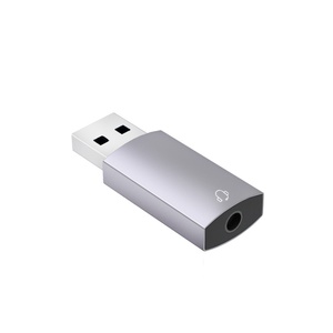 <strong>USB</strong> Digital 4-Section <strong>Audio</strong> Headset with 3.5mm Switcher 2-in-1 Stereo <strong>Input</strong> and <strong>Output</strong> Sound Card for Computers