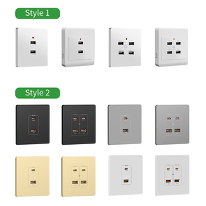 4 порта USB розетка настенный адаптер для спальни 2.1A мобильный телефон розетка для зарядки со светодиодной подсветкой встроен в адаптер питания - Product Image 4