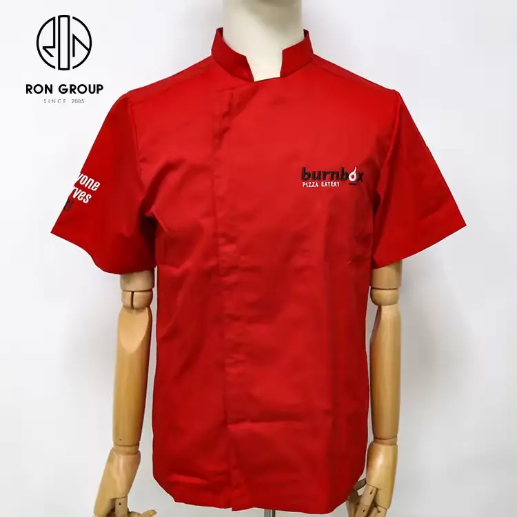 High quality work wear clothing customized short sleeved soft restaurant & bar uniforms
