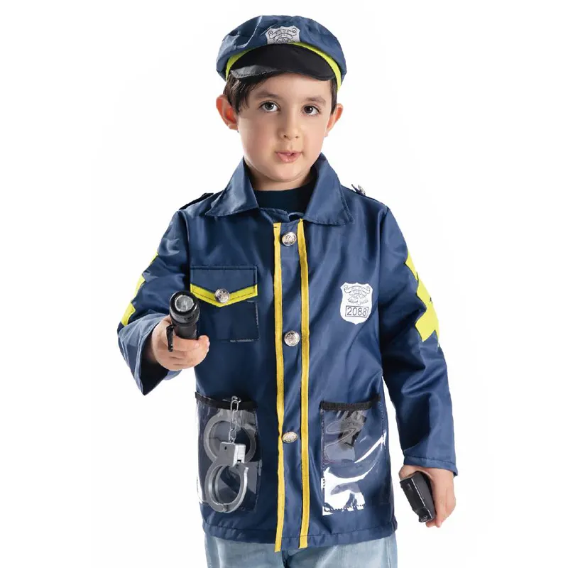 Giocattoli per l'apprendimento attrezzatura e uniforme della polizia per i bambini finta set di giochi di ruolo