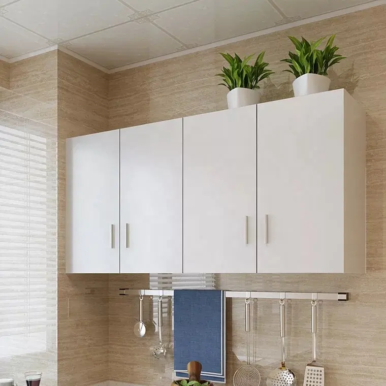 Fabricant vente directe très brillant pas cher Design laqué blanc simple moderne armoires de cuisine meubles