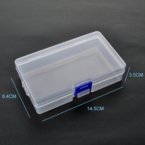 矩形塑料容器透明塑料储物盒，带铰链盖，用于小物品配件工具 - Product Image 4