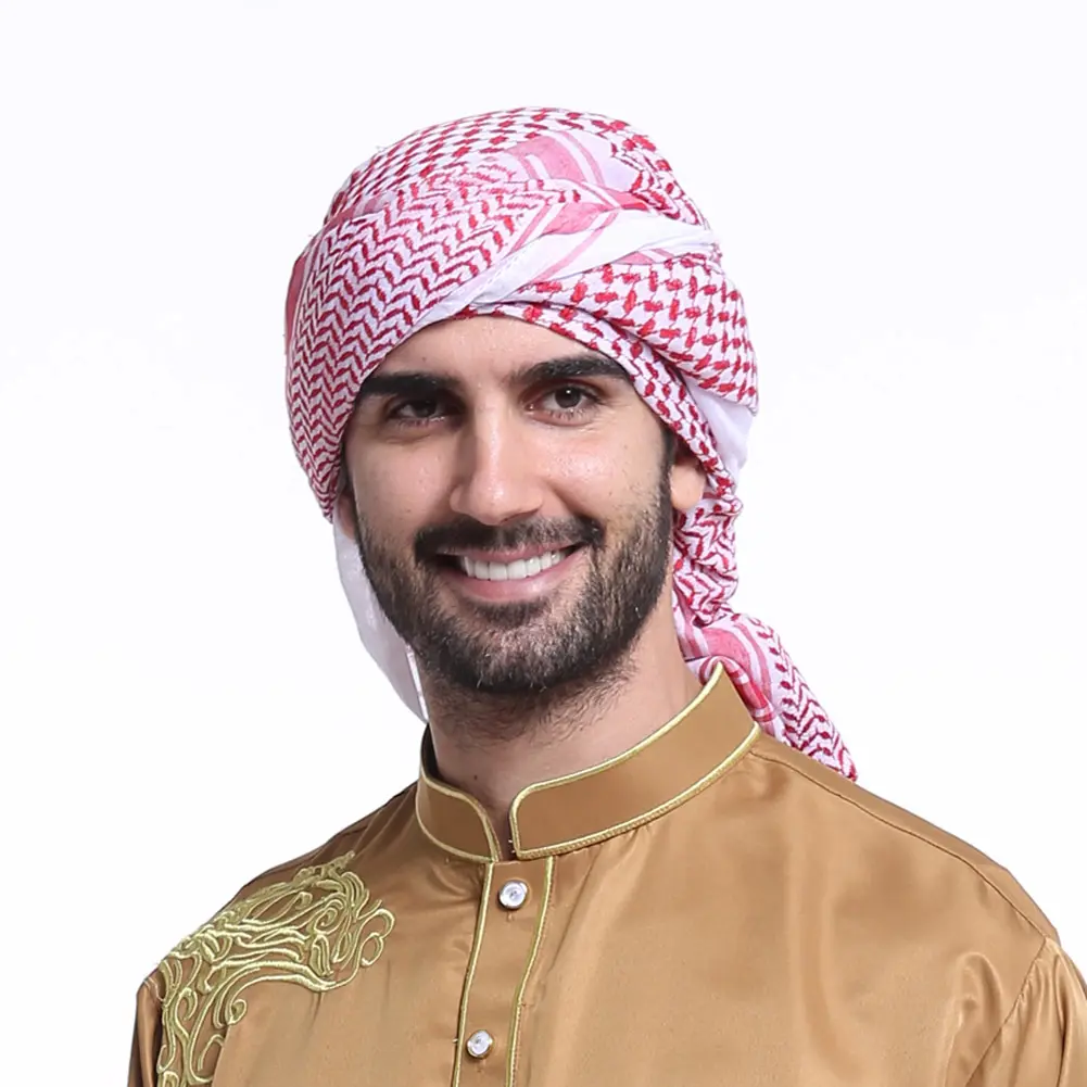 Yibaoli lenço turbante muçulmano 2 cores promocional masculino