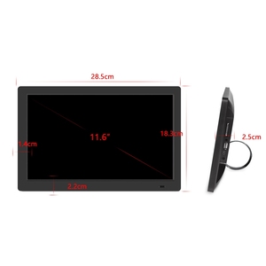 HD 1080p Video Music Loop Marco de fotos digital 11,6 pulgadas para publicidad comercial con función de calendario de reloj de control remoto - Product Image 2