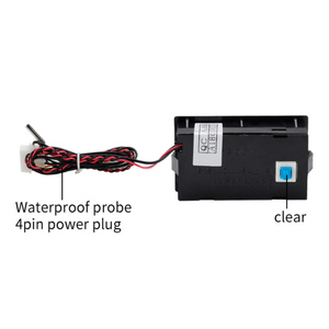 Termómetro Digital con puntero de 5V de doble chasis con pantalla LCD, instrumentos rectangulares, medidor de temperatura del agua personalizable