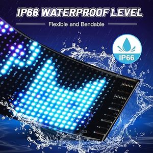 Flexible Led Car Panel Usb 5V Bluetooth Pantalla Led Programable Patrón de texto Control remoto Pantalla Led - Product Image 4