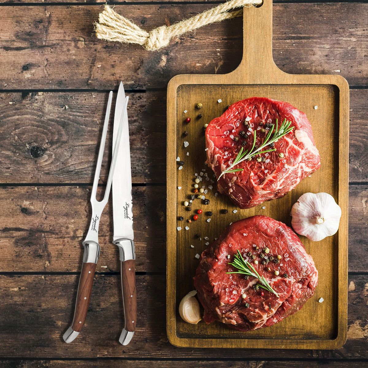 2pcs Knife Set Red