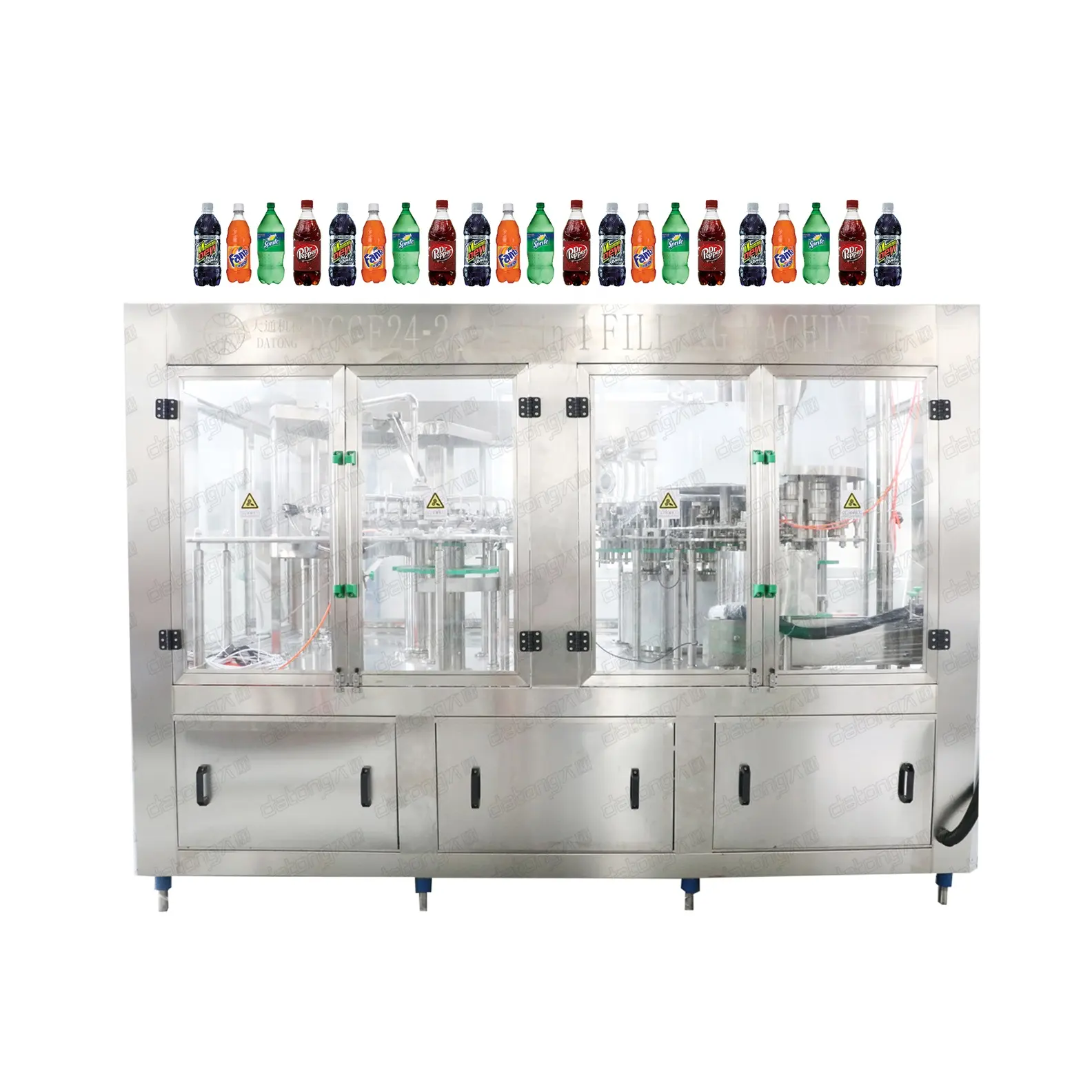 Garrafa de vidro automática 3 em 1, garrafa de vidro carbonizada para enchimento de bebida, máquina de enchimento