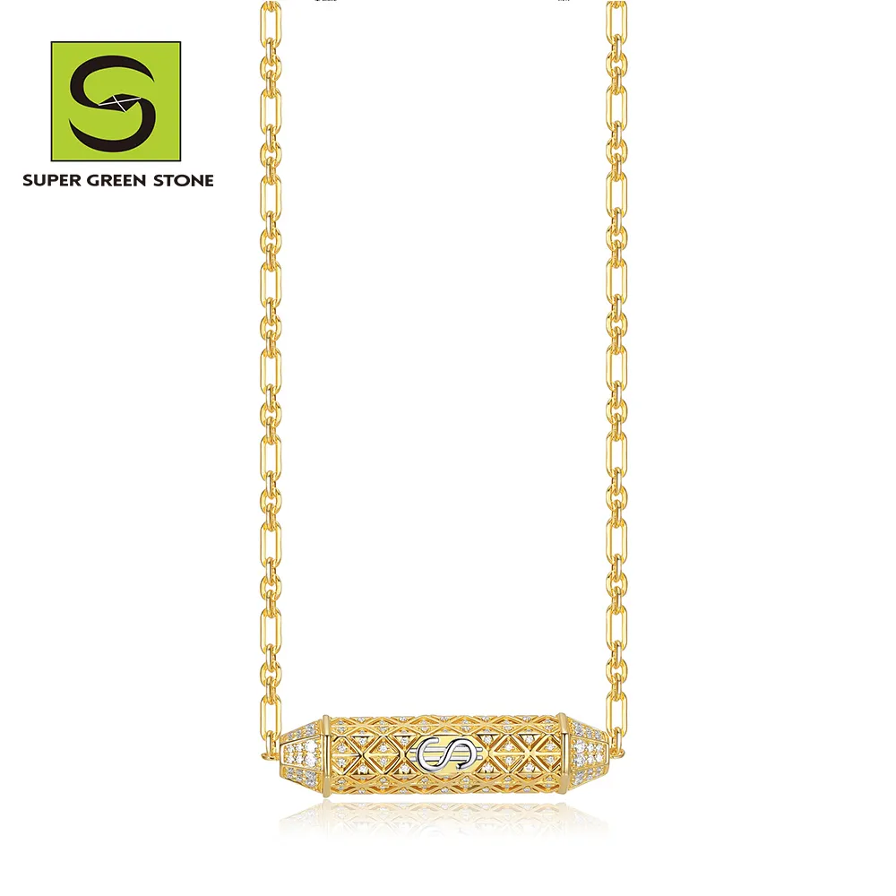 Collane di gioielleria raffinata gioielli in oro 14K nome personalizzato Logo collana di coppia simbolo USA collana in oro 9K