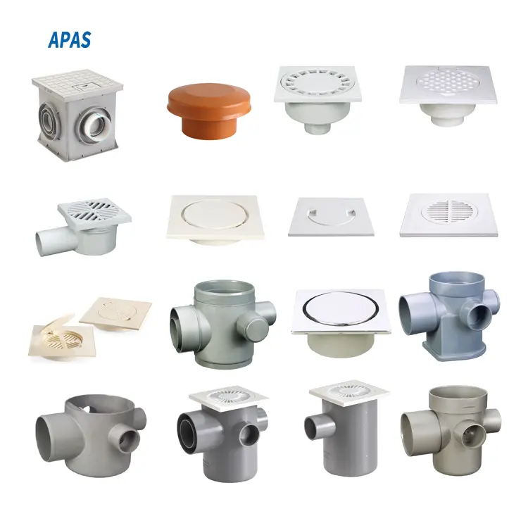 APAS FACTORY DIRECT BS1329 BS1401 Diverses tailles personnalisées Alimentation en eau DWV plomberie raccords de drainage en pvc