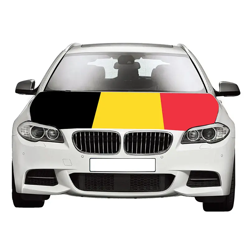 Venta caliente Bélgica capó del motor Cubierta del país del coche diseño personalizado bandera del capó del motor del coche Nacional