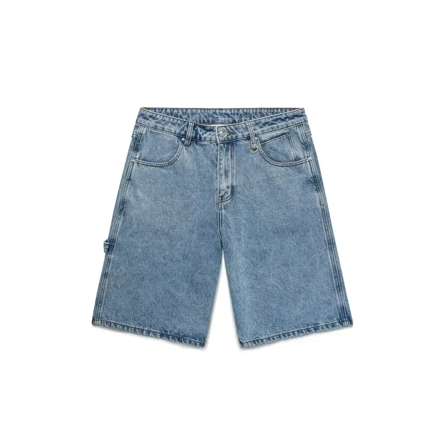 Bán Buôn Tùy Chỉnh Người Đàn Ông Quần Short Thoải Mái 100% Cotton Jeans Thời Trang Quần Jean Đường Phố Quần Short Vải In Dây Kéo Bay Lỏng Vải