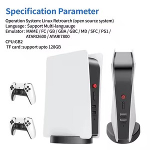 2025ゲームステーションM5ビデオゲームコンソールTV-Box Bulit-in 15000 + ゲーム2つのワイヤレスコントローラーがマルチシミュレーターをサポート
