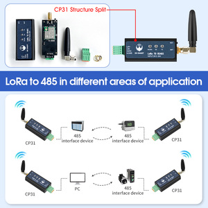 Adaptador inalámbrico Lora RS485, módulo de comunicación Uart de 5KM a convertidor RS485, cambio de cable a inalámbrico para dispositivo RS485, a la vez, a la vez, a la red