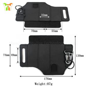 Hot bán da chính hãng <span class=keywords><strong>Hawk</strong></span> khóa EDC chiến thuật đa chức năng vành đai Thiết lập công cụ thiết lập đèn pin dao eo treo bao da - Product Image 6