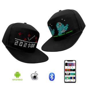 Portable <strong>LED</strong> Baseball Cap with Rechargeable Battery App Programmable Messages Display Adults Size Sporty Fabric <strong>LED</strong> Hats Caps - Product Image 6