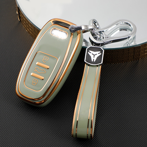 เคสกุญแจรถ TPU นิ่มแบบพรีเมียมอุปกรณ์เสริมปลอกกุญแจรถสำหรับ Audi A6L A7 A3 A8L กระเป๋าพวงกุญแจ S6 S5 - Product Image 5