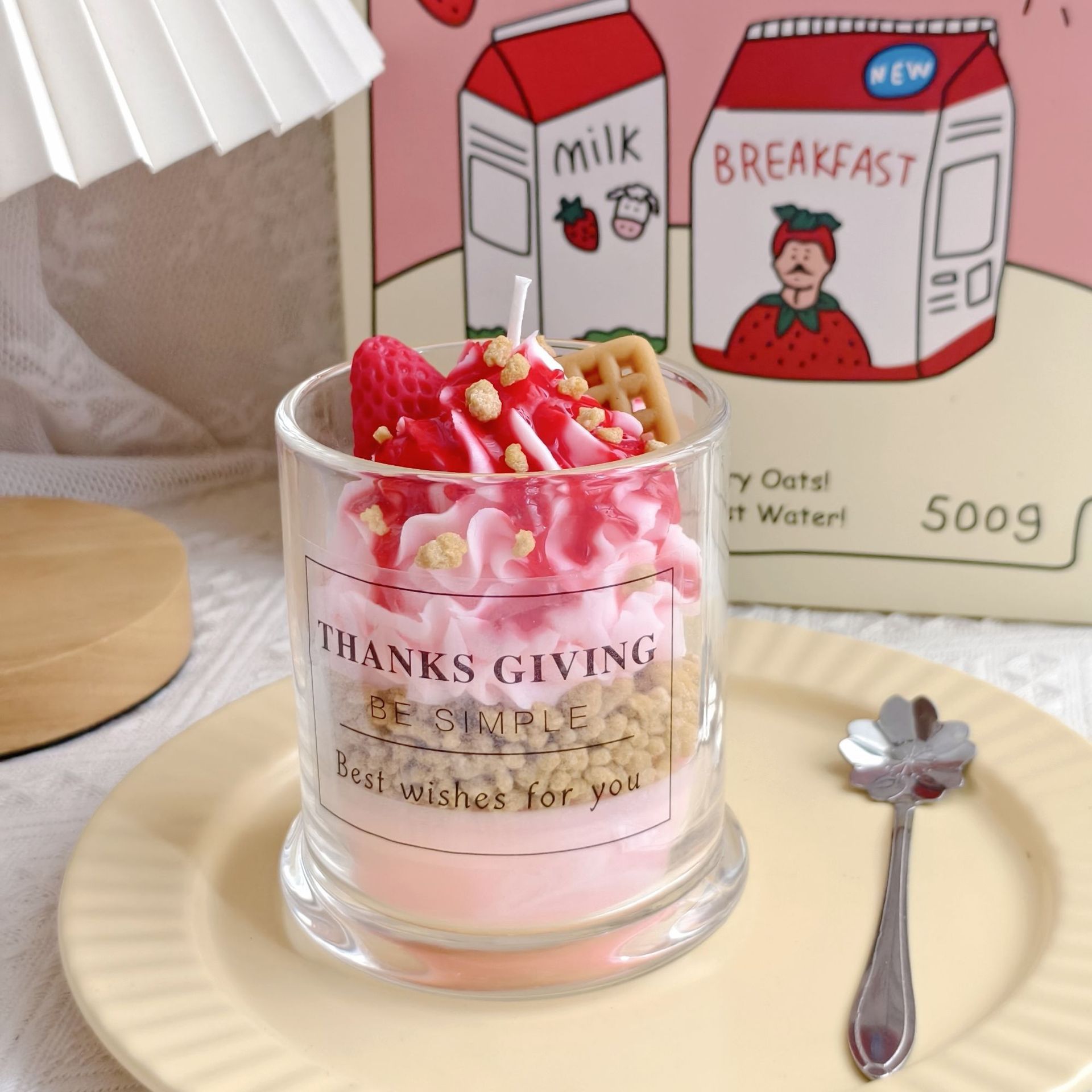 Tasse de confiture de fraises