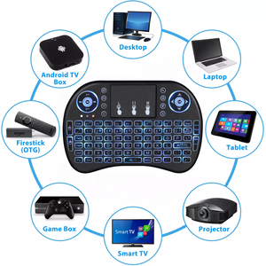 Noston OEM ODM Mini teclado inalámbrico I8 Universal 2,4G Control remoto IR aprendizaje retroiluminado Fly Air Mouse para palos de computadora - Product Image 1