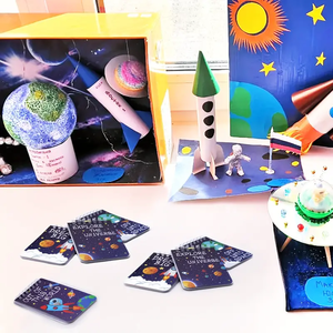 Mini cuadernos temáticos Bloc de notas en espiral de bolsillo con diseños de astronauta, cohete y Planeta para fiestas de cumpleaños, recuerdo de aula - Product Image 4